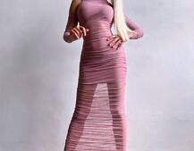 Сукня міді з драпіруванням   | PUSHKA SHOP