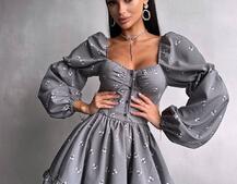 Сукня з квітковим принтом з воланами на ґудзиках  Сукня з квітковим принтом з воланами на ґудзиках  | PUSHKA SHOP