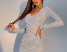 Блискуча сукня з драпіруванням Блискуча сукня з драпіруванням | PUSHKA SHOP