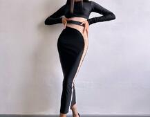 Сукня міді  із вставками сітки  | PUSHKA SHOP