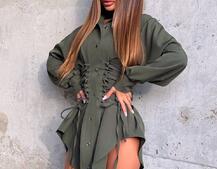 Сукня-сорочка зі шнурівкою Сукня-сорочка зі шнурівкою | PUSHKA SHOP