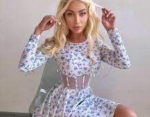 Корсетна сукня з пишною спідницею в квітковий Принт  Корсетна сукня з пишною спідницею в квітковий Принт  | PUSHKA SHOP