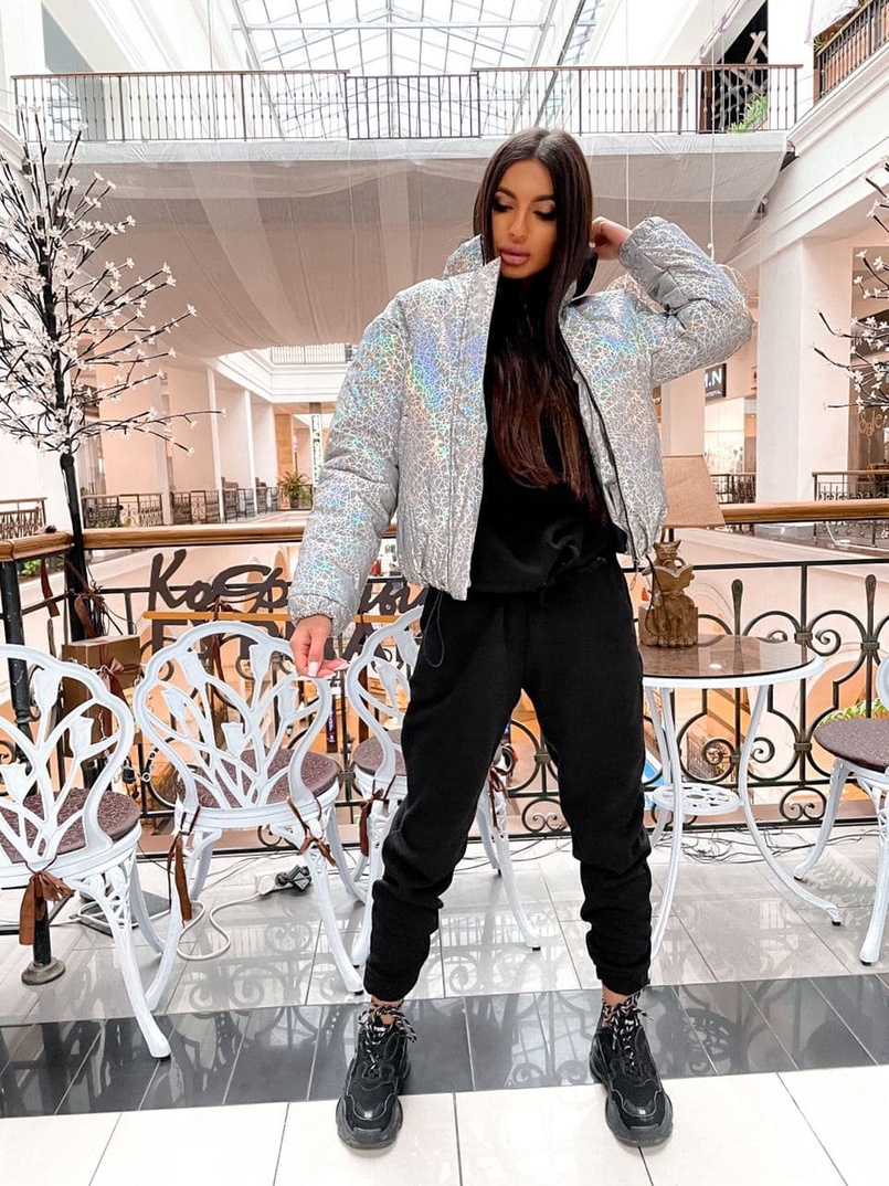 Рефлективный укорочённый зимний дутик Рефлективный укорочённый зимний дутик | PUSHKA SHOP