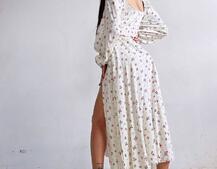 Квіткова сукня з розрізом на спідниці Квіткова сукня з розрізом на спідниці | PUSHKA SHOP