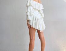 Сукня з асиметричною спідницею та воланами | PUSHKA SHOP