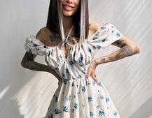 Сукня- міні у квітковий принт Сукня- міні у квітковий принт | PUSHKA SHOP