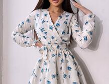 Сукня в квітковий принт з воланами Сукня в квітковий принт з воланами | PUSHKA SHOP