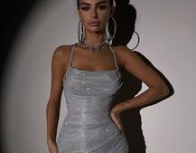 Сяючий комплект: корсет + спідниця міні з драпіруванням   | PUSHKA SHOP