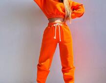 Базовий костюм на флісі з об'ємними капюшоном Базовий костюм на флісі з об'ємними капюшоном | PUSHKA SHOP