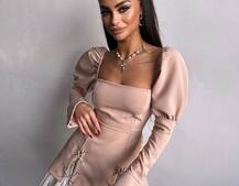 Сукня з об'ємними рукавами + спідниця з воланами Сукня з об'ємними рукавами + спідниця з воланами | PUSHKA SHOP