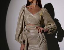 Сяючий комплект: топ  + спідниця  | PUSHKA SHOP