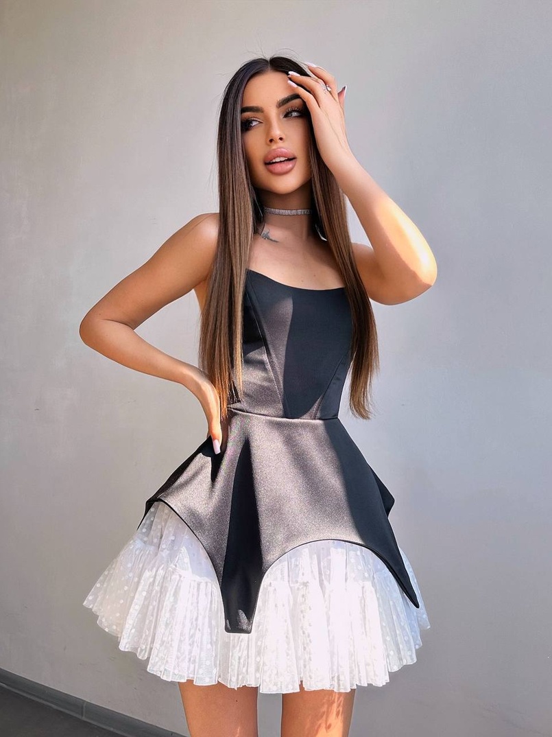 Атласна корсетна сукня  Атласна корсетна сукня  | PUSHKA SHOP