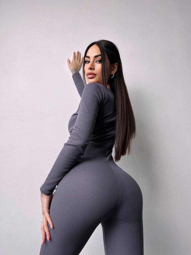 Облягаючий трикотажний комбінезон з елементами корсету  | PUSHKA SHOP