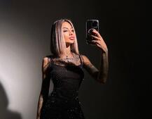 Сукня із сітки зі стразами на трикотажній підкладці Сукня із сітки зі стразами на трикотажній підкладці | PUSHKA SHOP