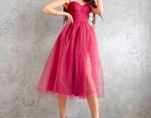 Платье-бюстье с чашечками и пышной юбкой Платье-бюстье с чашечками и пышной юбкой | PUSHKA SHOP