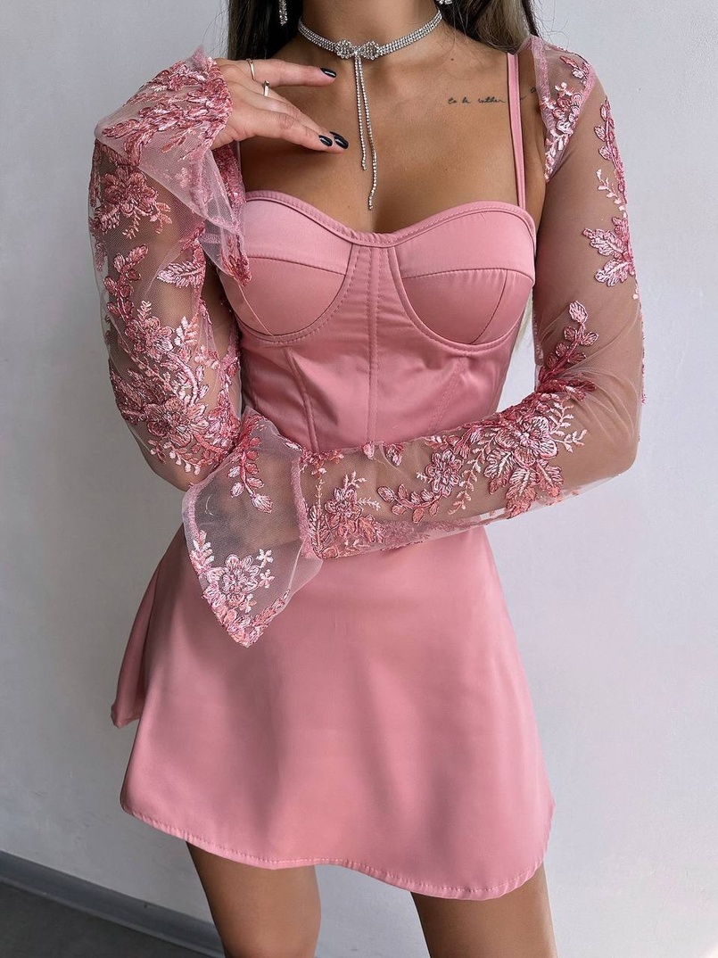 Атласна корсетна сукня-бюстьє + мереживне болеро | PUSHKA SHOP