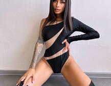 Боді на одне плече із вставками сітки | PUSHKA SHOP