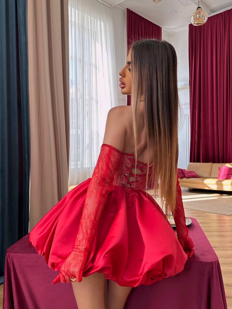 Комплект : мереживний корсет  з рукавичками + спідниця балон  | PUSHKA SHOP