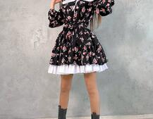 Платье со съёмным воротничком и подъюбником Платье со съёмным воротничком и подъюбником | PUSHKA SHOP