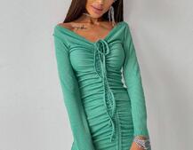 Платье-мини с затяжкой Платье-мини с затяжкой | PUSHKA SHOP