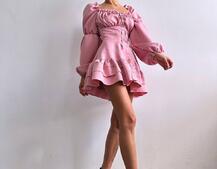 Сукня з воланами на ґудзиках Сукня з воланами на ґудзиках | PUSHKA SHOP