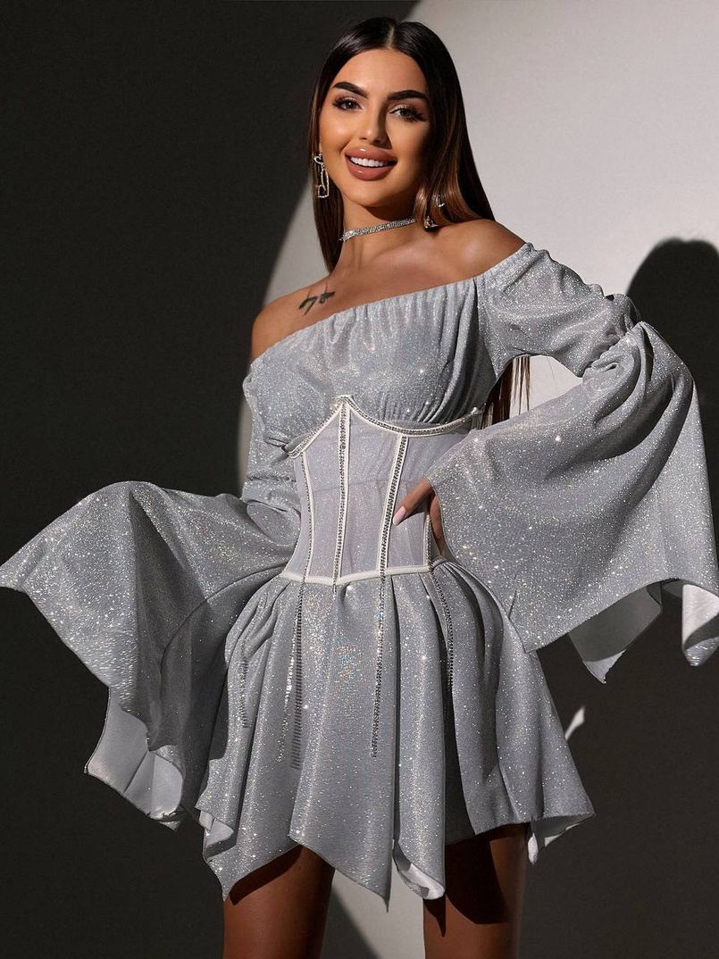 Сяючий комплект: сукня + корсет Сяючий комплект: сукня + корсет | PUSHKA SHOP