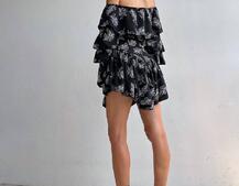 Сукня з асиметричною спідницею та воланами Сукня з асиметричною спідницею та воланами | PUSHKA SHOP