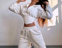 Комплект на флісі : худі з елементами корсету + штани Комплект на флісі : худі з елементами корсету + штани | PUSHKA SHOP