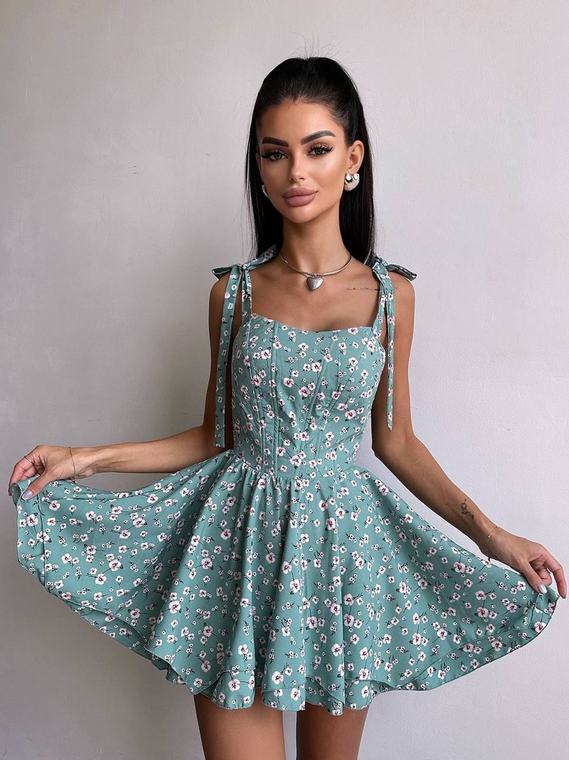 Корсетна сукня з подвійною спідницею  | PUSHKA SHOP