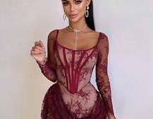 Мереживна сукня міні зі шлейфом | PUSHKA SHOP