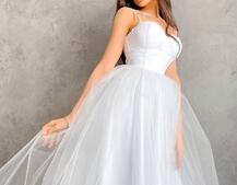 Платье-бюстье с чашечками и пышной юбкой Платье-бюстье с чашечками и пышной юбкой | PUSHKA SHOP