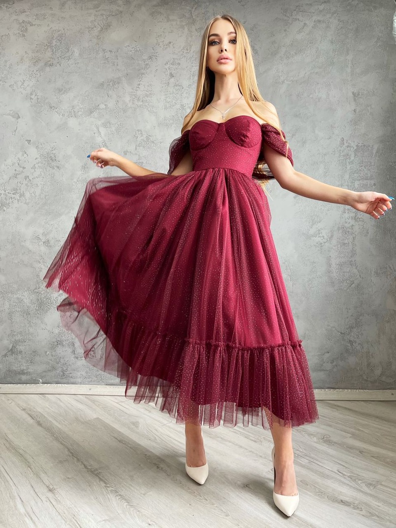 Платье-бюстье с пышной юбкой  | PUSHKA SHOP