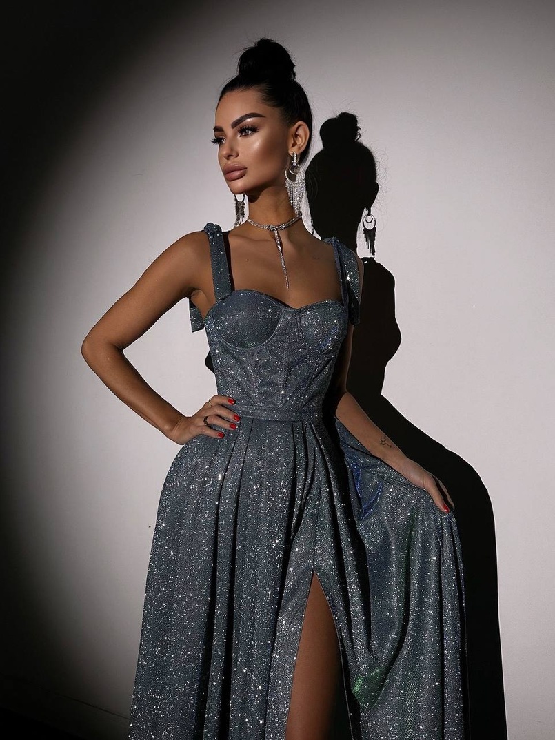 ✨Блискуча сукня максі з чашечками ✨ ✨Блискуча сукня максі з чашечками ✨ | PUSHKA SHOP