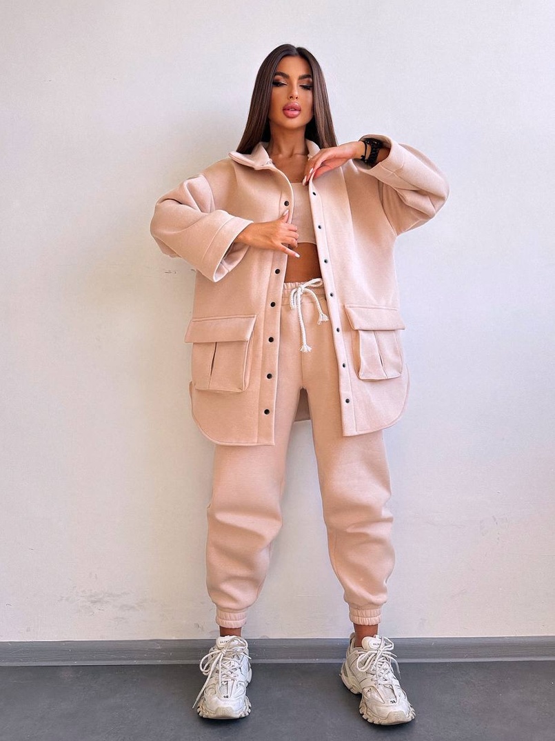 Комплект: тепла сорочка на кнопках + джоггери | PUSHKA SHOP