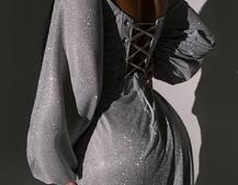 Сяючий комплект: корсет + спідниця максі з драпіруванням Сяючий комплект: корсет + спідниця максі з драпіруванням | PUSHKA SHOP