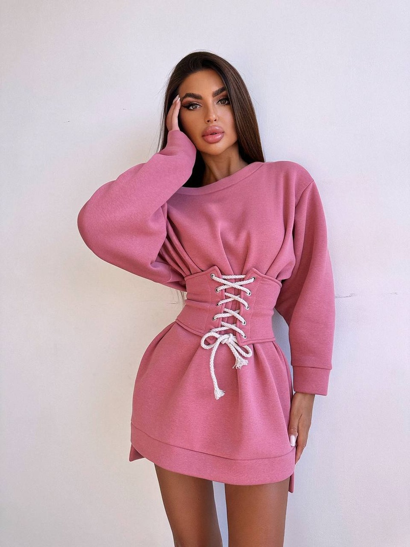 Тепле затишне худі over-size на флісі + корсет на шнурівці Можна носити з корсетом та без Тепле затишне худі over-size на флісі + корсет на шнурівці Можна носити з корсетом та без | PUSHKA SHOP