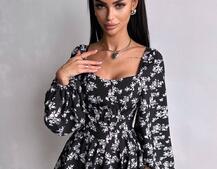 Корсетна сукня з подвійною спідницею  | PUSHKA SHOP