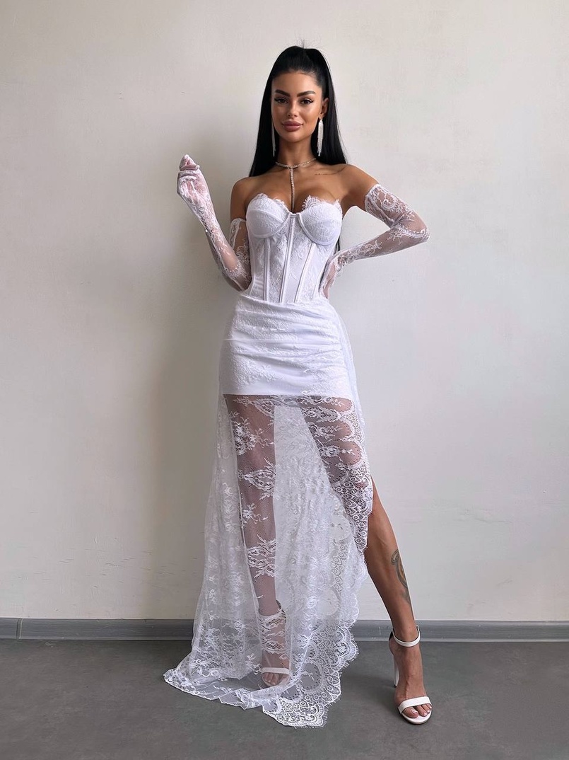 Корсетна сукня максі з рукавичками Корсетна сукня максі з рукавичками | PUSHKA SHOP
