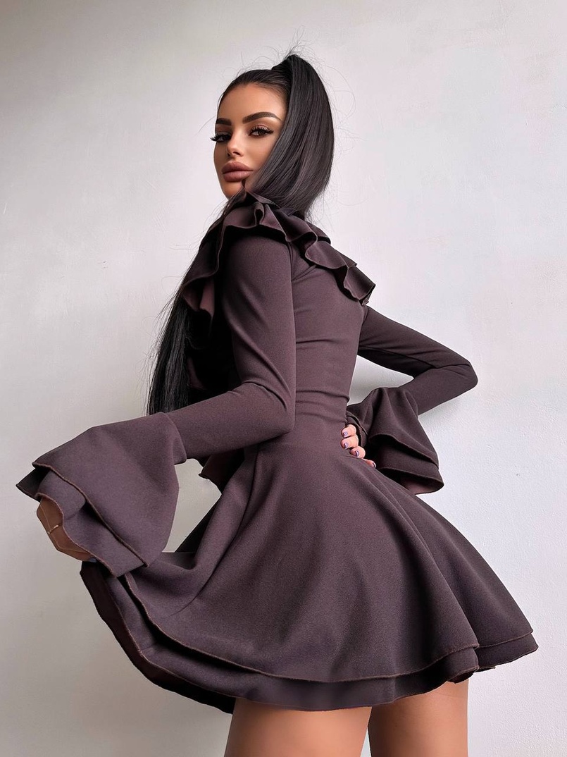 Сукня з з воланами на ґудзиках Сукня з з воланами на ґудзиках | PUSHKA SHOP