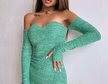 Трикотажна сукня міді  з чашечками  | PUSHKA SHOP