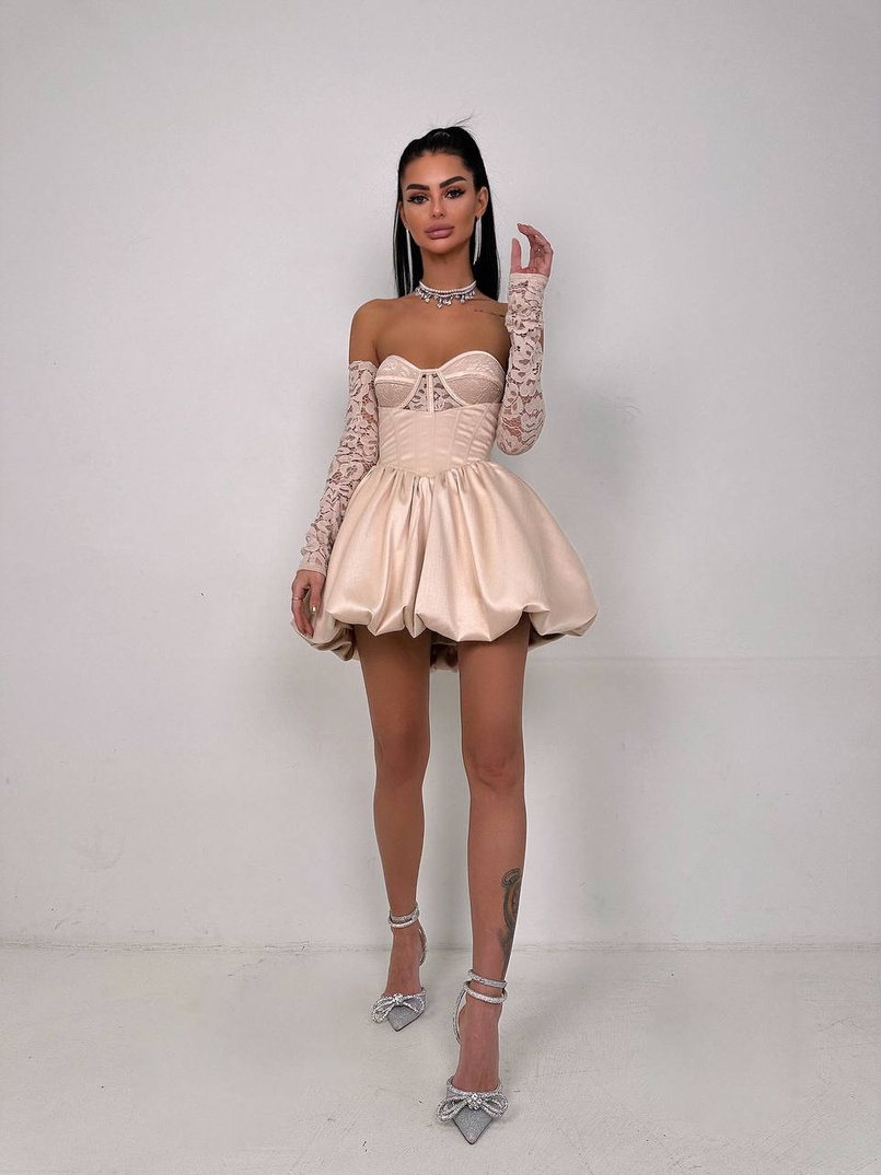 Комплект: мереживний корсет бюстьє + корсетна спідниця | PUSHKA SHOP