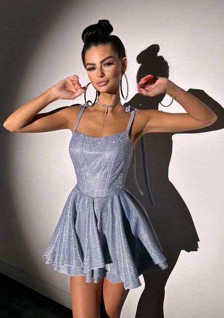 Блискуча корсетна сукня з пишною подвійною спідницею | PUSHKA SHOP