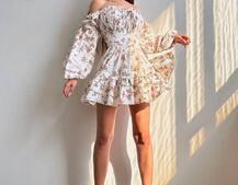 Квіткова сукня з воланами та шнуровкою по спинці | PUSHKA SHOP