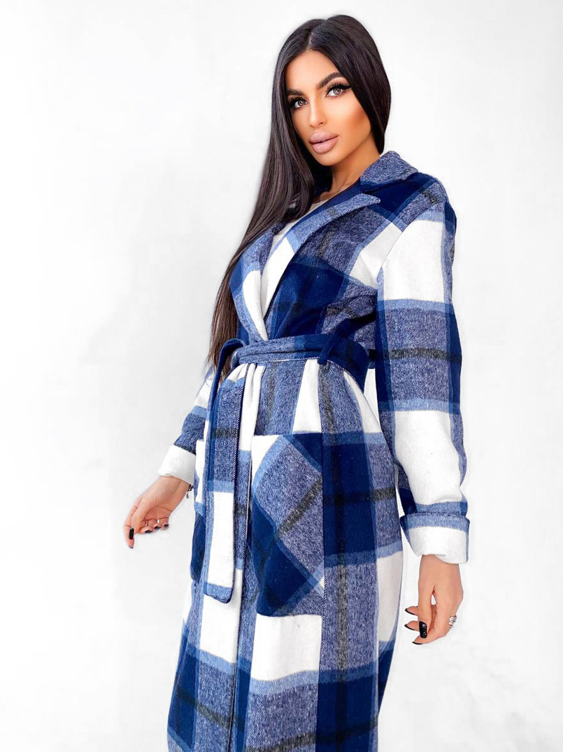 Кашемировое пальто в клетку на подкладке Кашемировое пальто в клетку на подкладке | PUSHKA SHOP