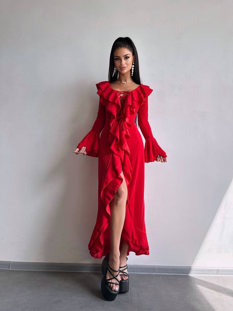 Сукня з воланами  | PUSHKA SHOP