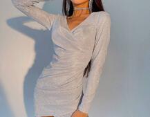 Блискуча сукня з драпіруванням Блискуча сукня з драпіруванням | PUSHKA SHOP