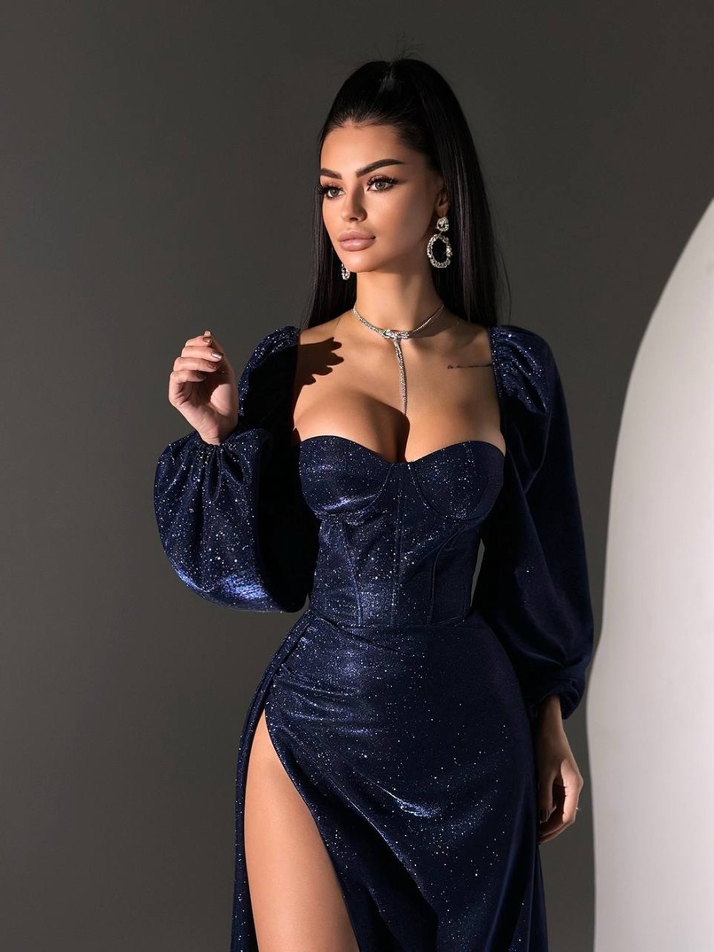 Сяючий комплект: корсет  + спідниця  максі з драпіруванням | PUSHKA SHOP