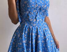 Корсетна сукня з подвійною спідницею  | PUSHKA SHOP