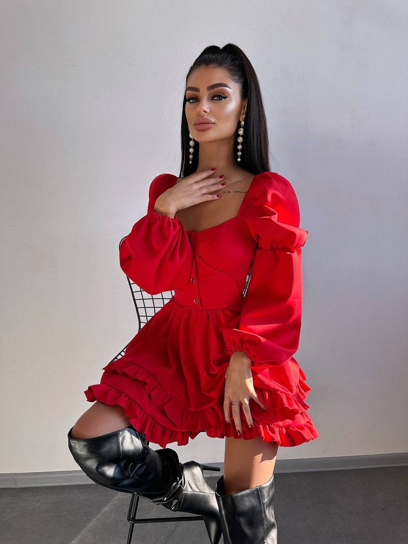 Лялькова сукня з пишною спідницею та корсетним верхом  | PUSHKA SHOP