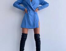 Приталена сукня-піджак, декорована бахромою зі страз Приталена сукня-піджак, декорована бахромою зі страз | PUSHKA SHOP